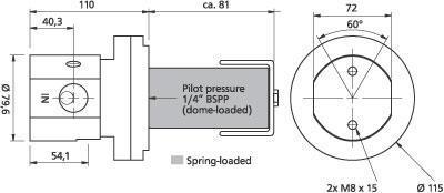 德國Drukon公司D8 BP系列緊湊型減壓閥尺寸圖